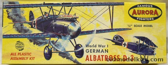 Aurora 1/48 Albatross D-3 - (Albatros DIII), 104-69 plastic model kit
